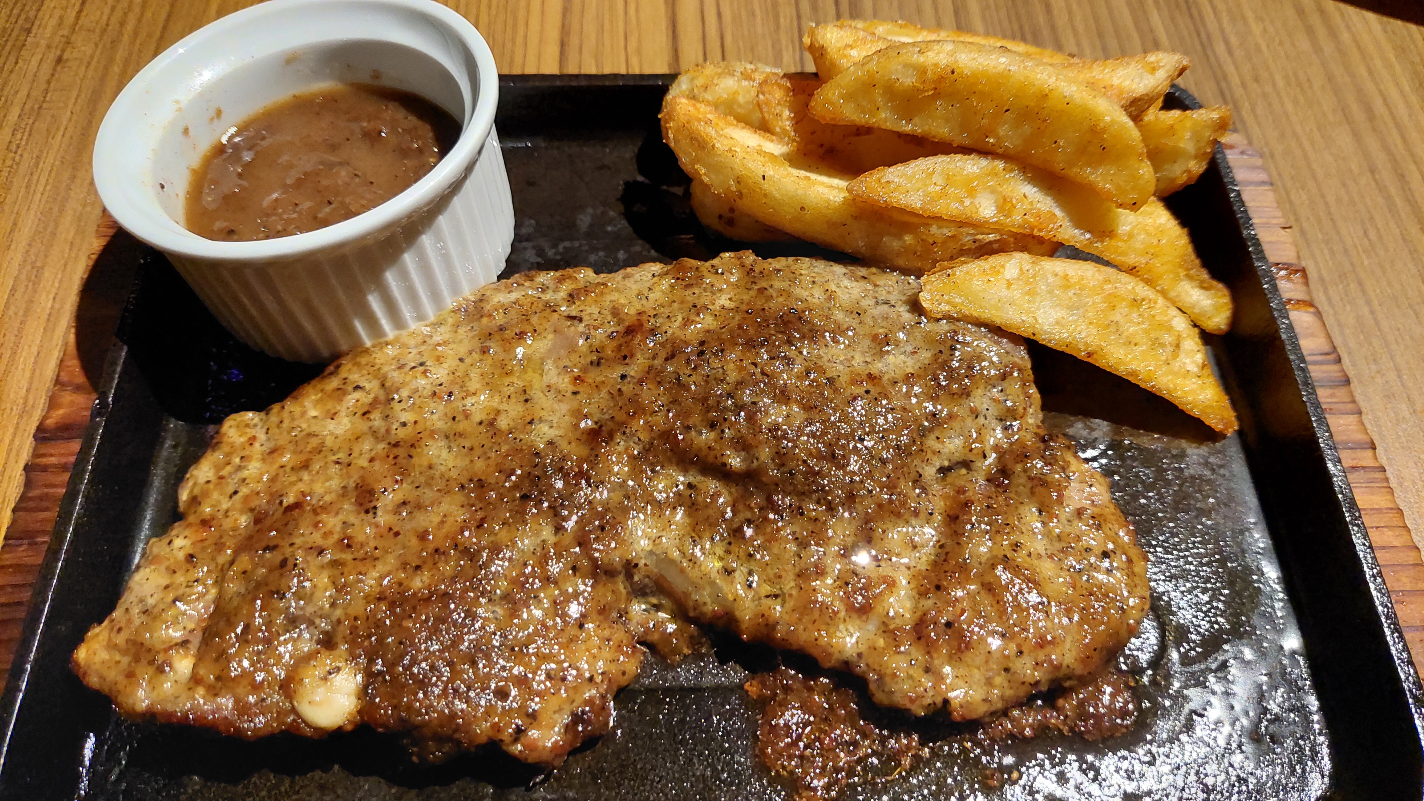 Sizzling Lamb with fries and gravy